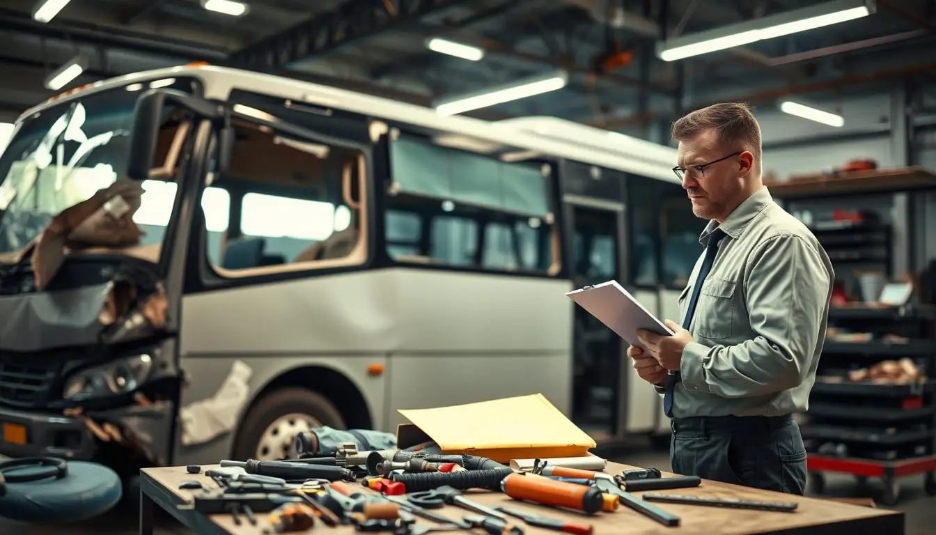 Bus po wypadku wymaga więcej niż prostego kosztorysu